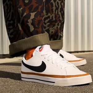 Nike Court Legacy White and Black Classic Sneaker Shoes 4.5Y Or Women's 6